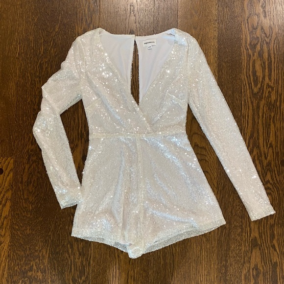 Superdown Sparkly Romper XXS - Picture 2 of 6